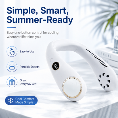 🔥LAST DAY 55% OFF - PortableNeck Fan - Hands - Free Cooling for Hot Summer Days