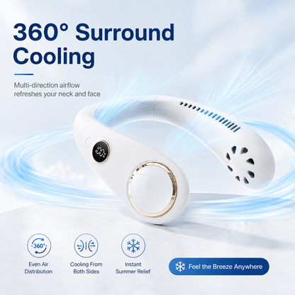 🔥LAST DAY 55% OFF - PortableNeck Fan - Hands - Free Cooling for Hot Summer Days