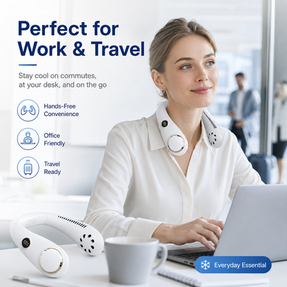 🔥LAST DAY 55% OFF - PortableNeck Fan - Hands - Free Cooling for Hot Summer Days