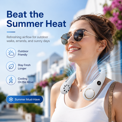 🔥LAST DAY 55% OFF - PortableNeck Fan - Hands - Free Cooling for Hot Summer Days