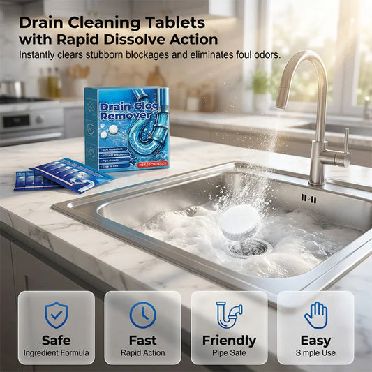 📢Summer Limited-Time Offer Effervescent Drain Clog Remover Tablets