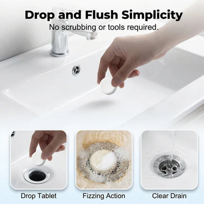 📢Summer Limited-Time Offer Effervescent Drain Clog Remover Tablets